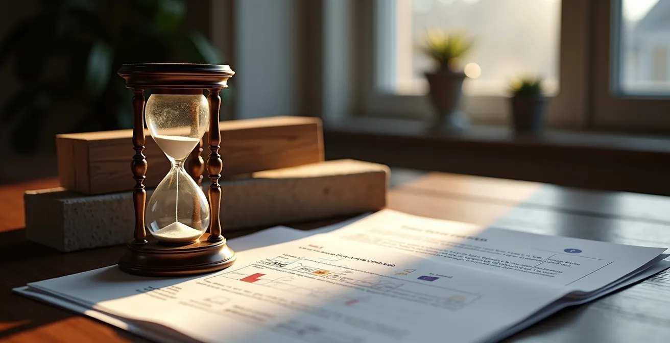 Ligne du temps illustrant les délais légaux pour dénoncer un vice caché au Québec