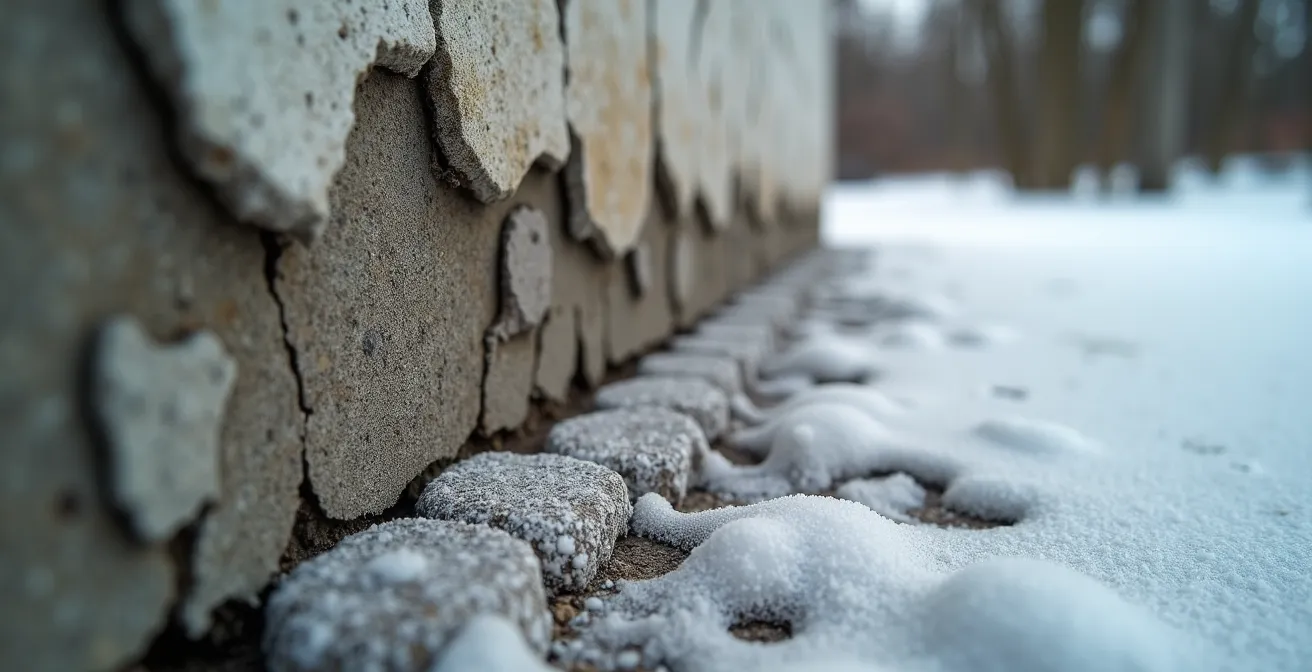 Délaminage du béton de fondation causé par les cycles de gel-dégel au Québec